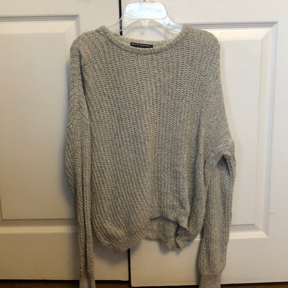GREY BRANDY MELVILLE KNIT SWEATER